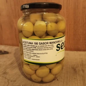 Barrilito aceituna manzanilla grande sabor anchoa 450 gr