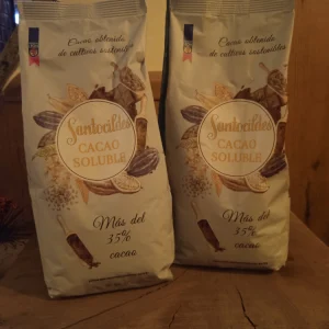 sacos blancos de chocolate bolsa polvo cacao soluble 35% 500 gr en Horno de León